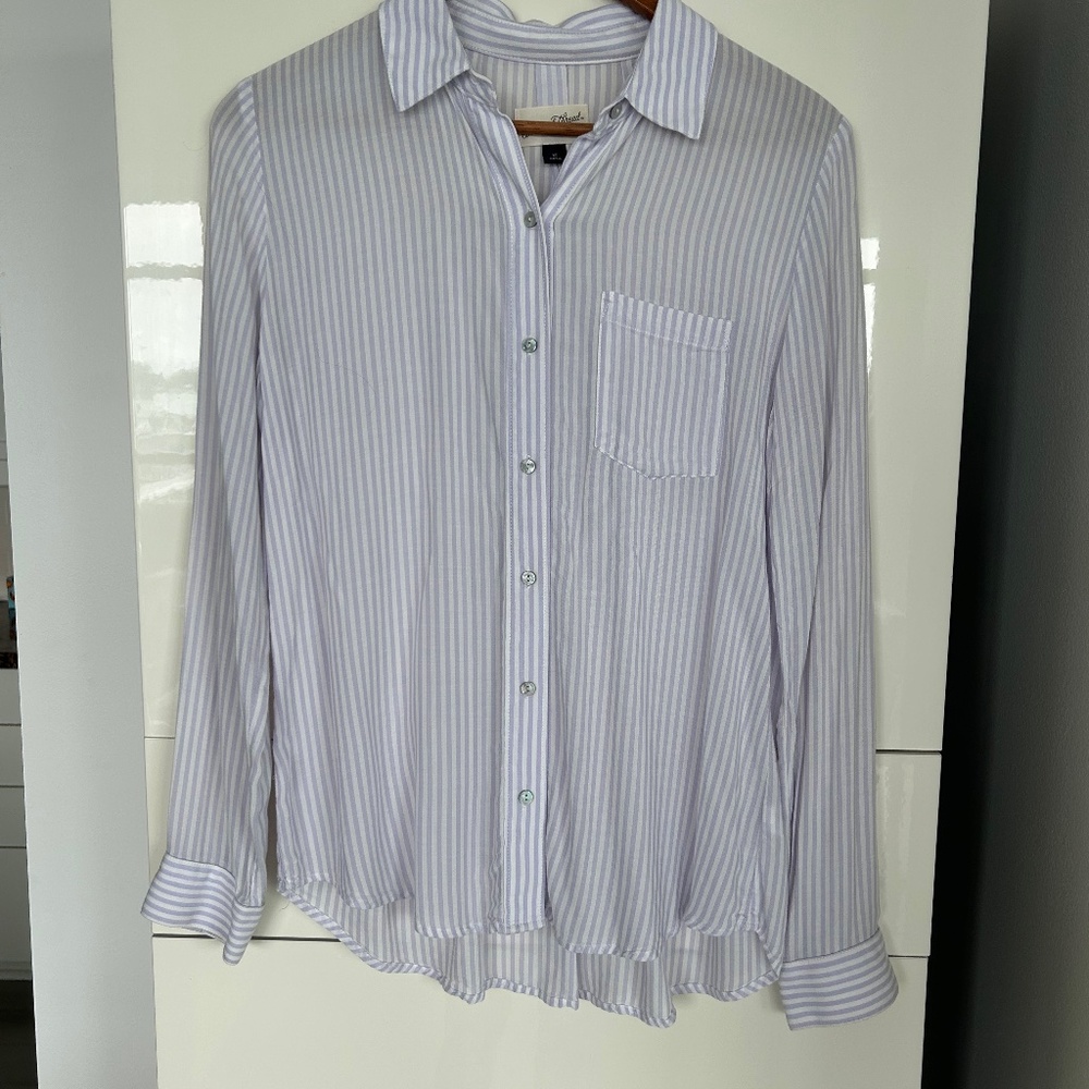 Vintage Pastel Purple Strip Shirt
